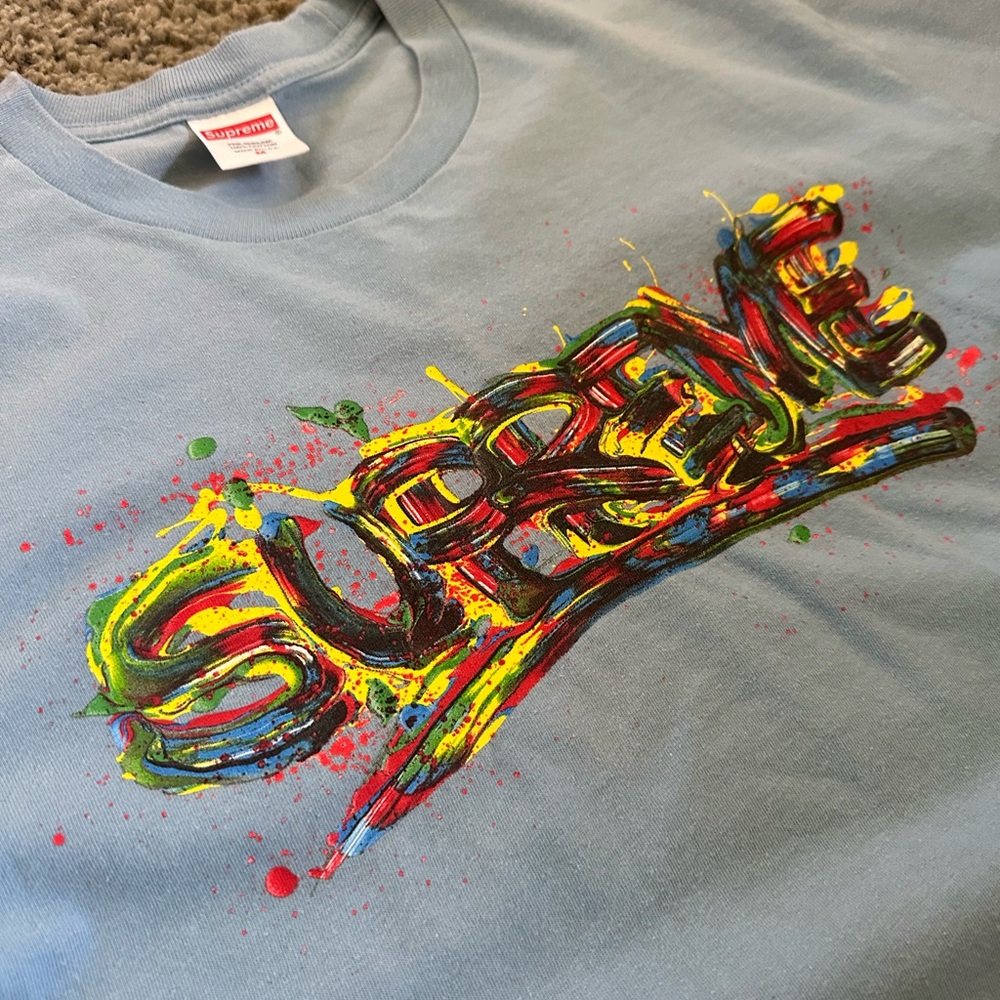 Supreme Light Blue Cotton Tee